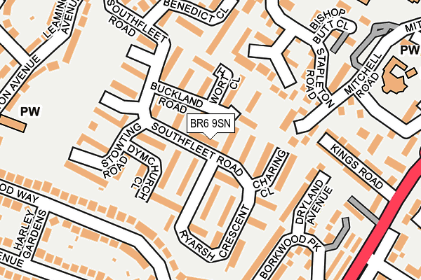 BR6 9SN map - OS OpenMap – Local (Ordnance Survey)