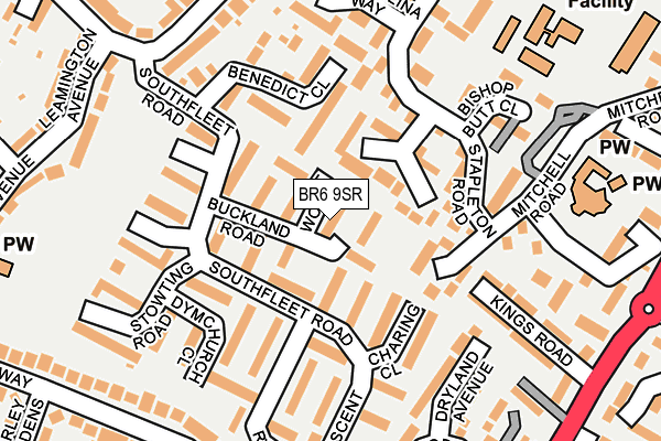 BR6 9SR map - OS OpenMap – Local (Ordnance Survey)