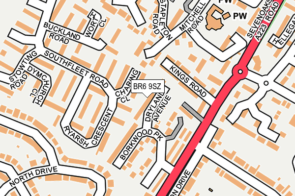 BR6 9SZ map - OS OpenMap – Local (Ordnance Survey)