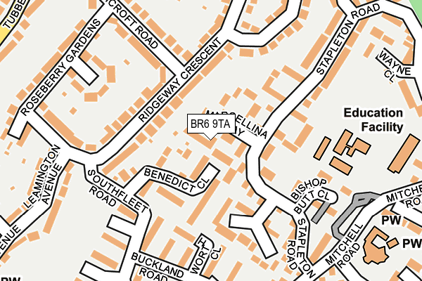 BR6 9TA map - OS OpenMap – Local (Ordnance Survey)