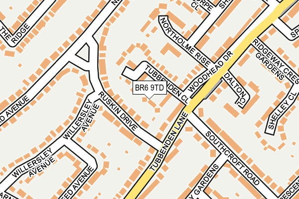 BR6 9TD map - OS OpenMap – Local (Ordnance Survey)