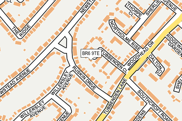 BR6 9TE map - OS OpenMap – Local (Ordnance Survey)