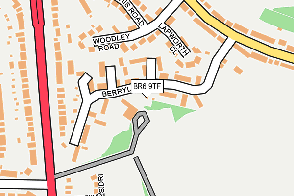 BR6 9TF map - OS OpenMap – Local (Ordnance Survey)