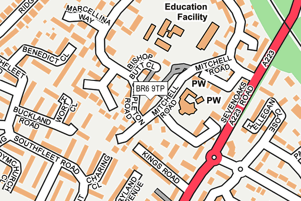 BR6 9TP map - OS OpenMap – Local (Ordnance Survey)