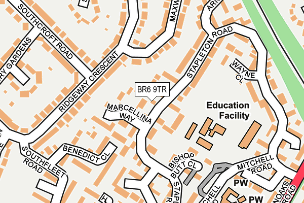 BR6 9TR map - OS OpenMap – Local (Ordnance Survey)