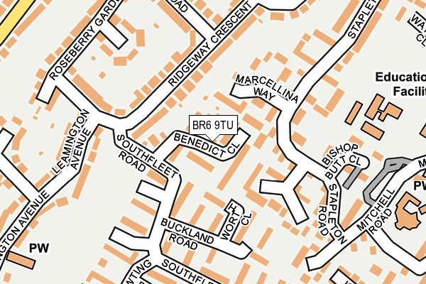 BR6 9TU map - OS OpenMap – Local (Ordnance Survey)