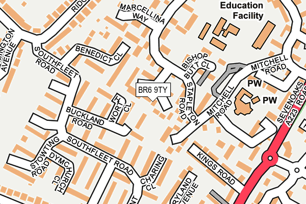 BR6 9TY map - OS OpenMap – Local (Ordnance Survey)