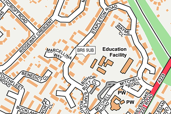 BR6 9UB map - OS OpenMap – Local (Ordnance Survey)