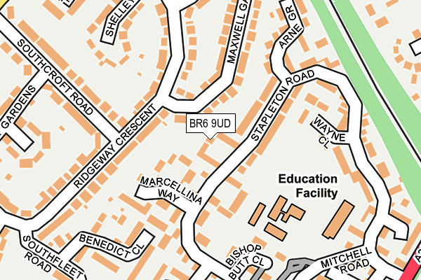BR6 9UD map - OS OpenMap – Local (Ordnance Survey)