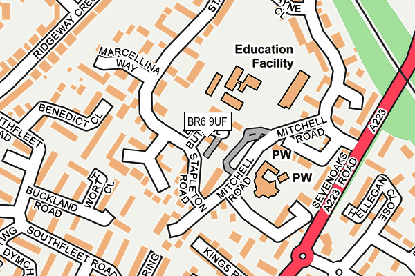 BR6 9UF map - OS OpenMap – Local (Ordnance Survey)