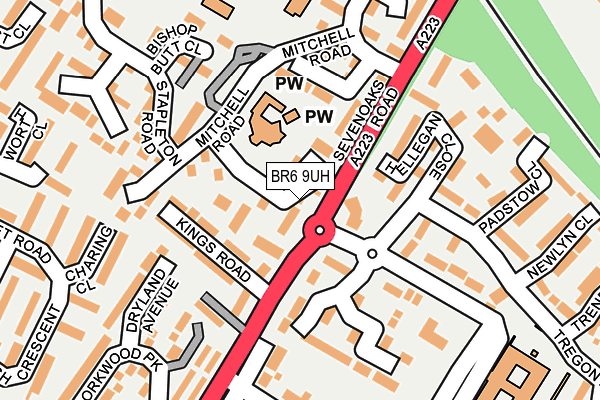 BR6 9UH map - OS OpenMap – Local (Ordnance Survey)