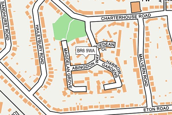 BR6 9WA map - OS OpenMap – Local (Ordnance Survey)