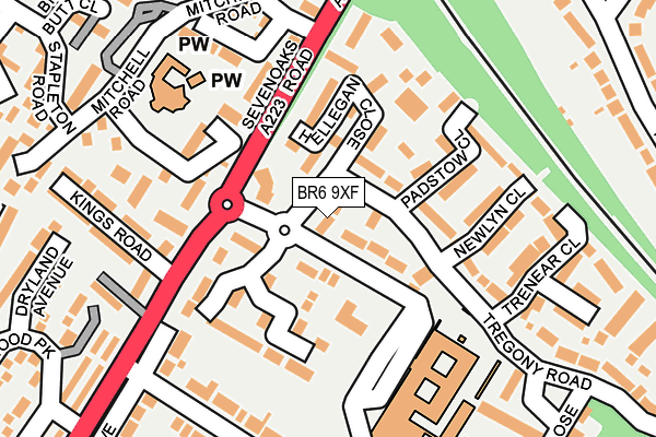 BR6 9XF map - OS OpenMap – Local (Ordnance Survey)