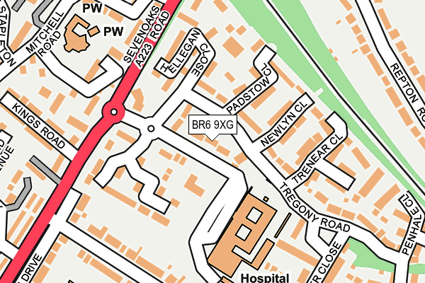 BR6 9XG map - OS OpenMap – Local (Ordnance Survey)