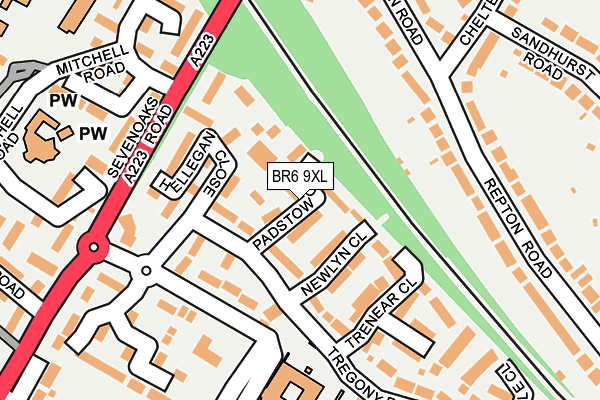 BR6 9XL map - OS OpenMap – Local (Ordnance Survey)