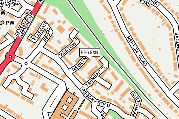 BR6 9XN map - OS OpenMap – Local (Ordnance Survey)