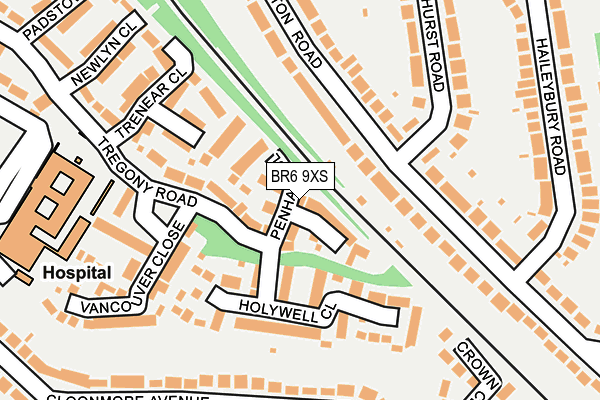 BR6 9XS map - OS OpenMap – Local (Ordnance Survey)