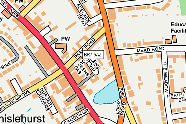 BR7 5AZ map - OS OpenMap – Local (Ordnance Survey)
