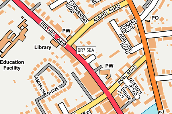 BR7 5BA map - OS OpenMap – Local (Ordnance Survey)