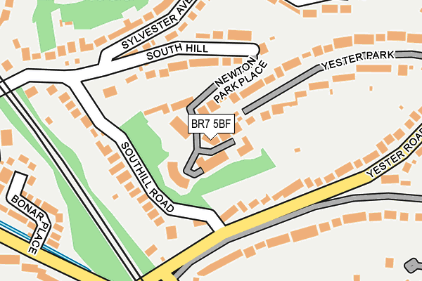 BR7 5BF map - OS OpenMap – Local (Ordnance Survey)