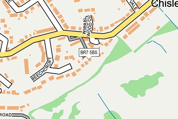 BR7 5BS map - OS OpenMap – Local (Ordnance Survey)