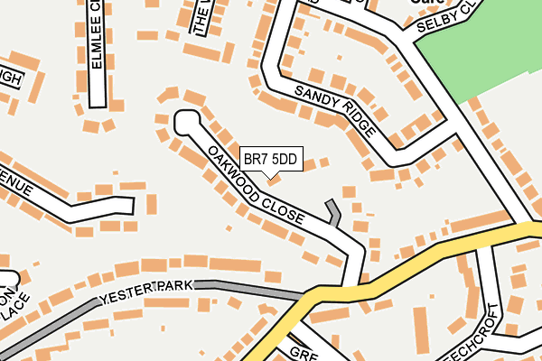 BR7 5DD map - OS OpenMap – Local (Ordnance Survey)