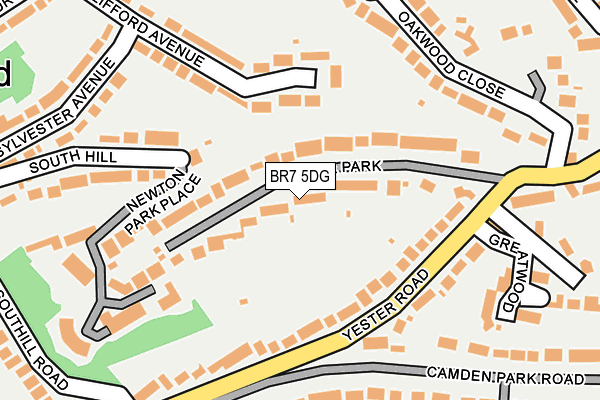 BR7 5DG map - OS OpenMap – Local (Ordnance Survey)