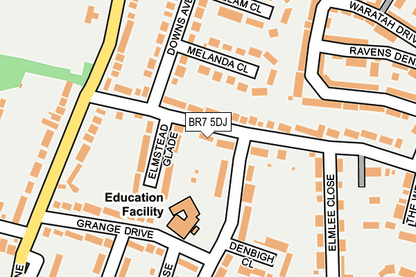 BR7 5DJ map - OS OpenMap – Local (Ordnance Survey)