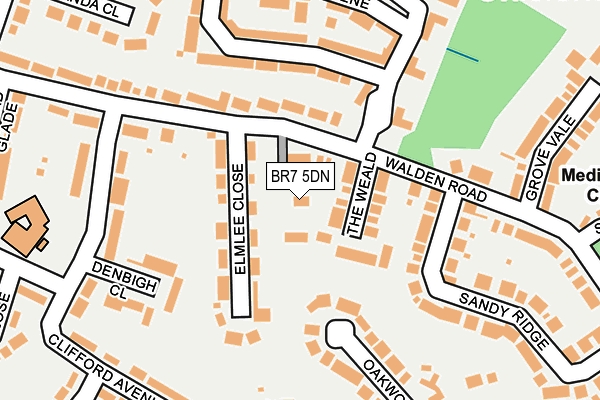 BR7 5DN map - OS OpenMap – Local (Ordnance Survey)