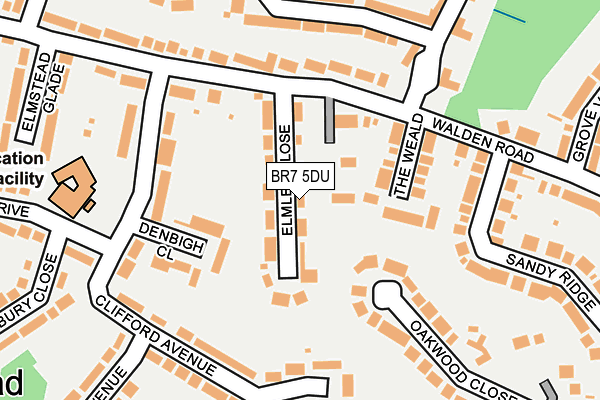 BR7 5DU map - OS OpenMap – Local (Ordnance Survey)