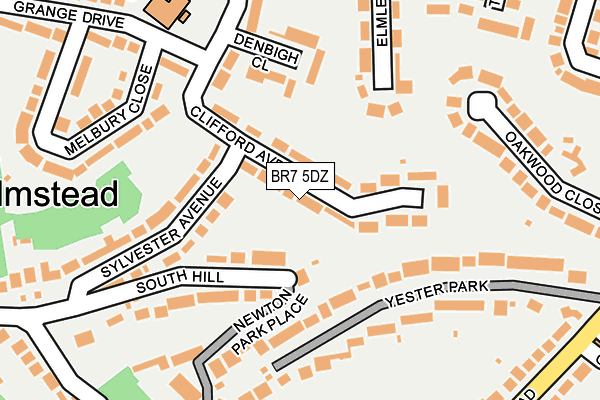 BR7 5DZ map - OS OpenMap – Local (Ordnance Survey)