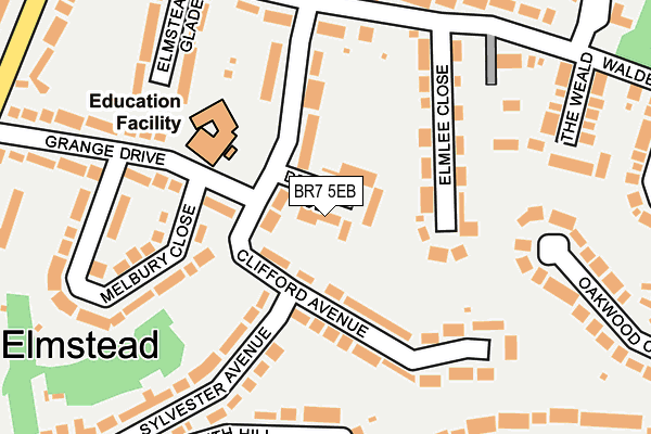 BR7 5EB map - OS OpenMap – Local (Ordnance Survey)