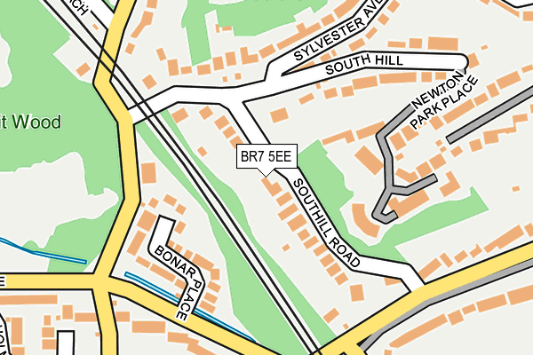 BR7 5EE map - OS OpenMap – Local (Ordnance Survey)