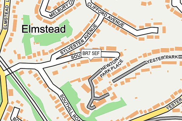 BR7 5EF map - OS OpenMap – Local (Ordnance Survey)
