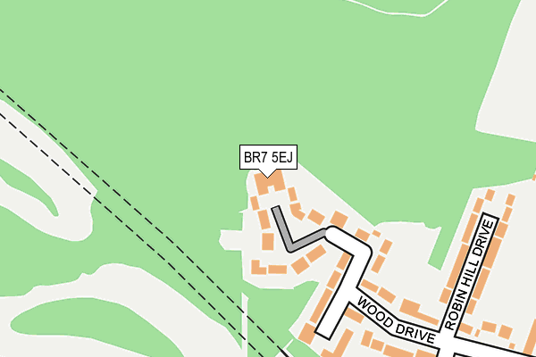 BR7 5EJ map - OS OpenMap – Local (Ordnance Survey)