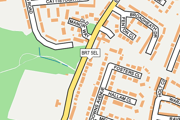BR7 5EL map - OS OpenMap – Local (Ordnance Survey)