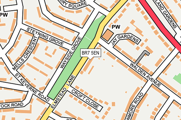 BR7 5EN map - OS OpenMap – Local (Ordnance Survey)