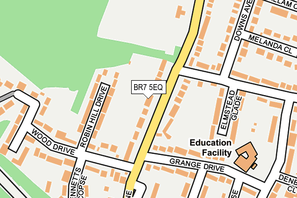 BR7 5EQ map - OS OpenMap – Local (Ordnance Survey)