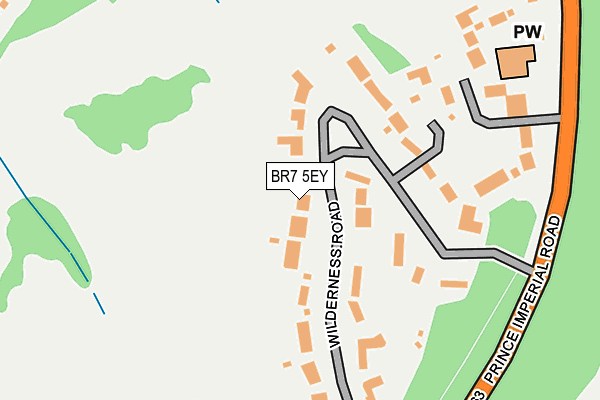 BR7 5EY map - OS OpenMap – Local (Ordnance Survey)