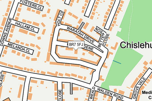 BR7 5FJ map - OS OpenMap – Local (Ordnance Survey)