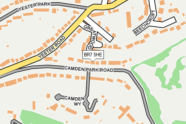BR7 5HE map - OS OpenMap – Local (Ordnance Survey)