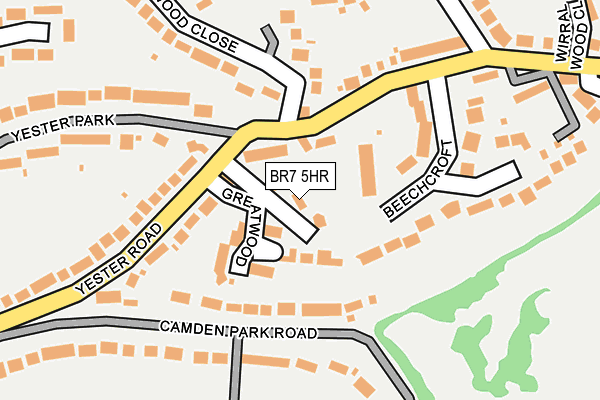 BR7 5HR map - OS OpenMap – Local (Ordnance Survey)
