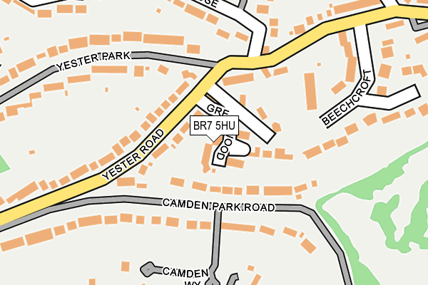 BR7 5HU map - OS OpenMap – Local (Ordnance Survey)