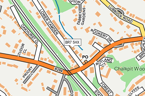 BR7 5HX map - OS OpenMap – Local (Ordnance Survey)
