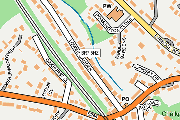 BR7 5HZ map - OS OpenMap – Local (Ordnance Survey)