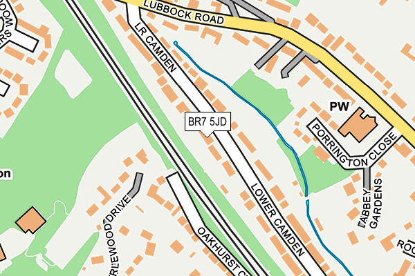 BR7 5JD map - OS OpenMap – Local (Ordnance Survey)