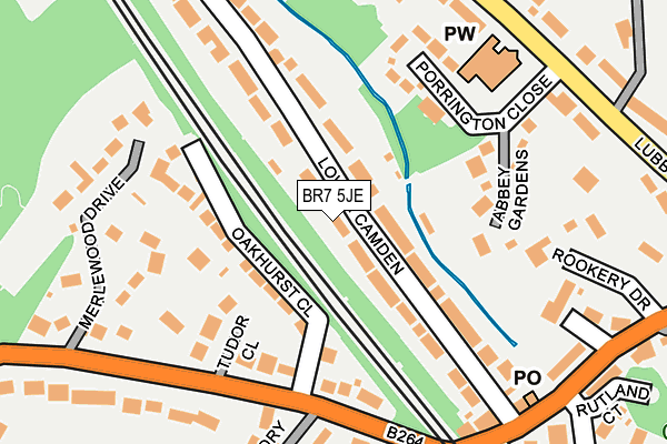BR7 5JE map - OS OpenMap – Local (Ordnance Survey)