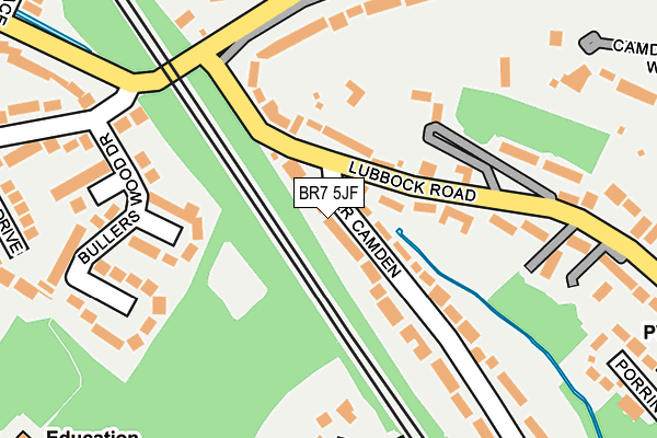 BR7 5JF map - OS OpenMap – Local (Ordnance Survey)