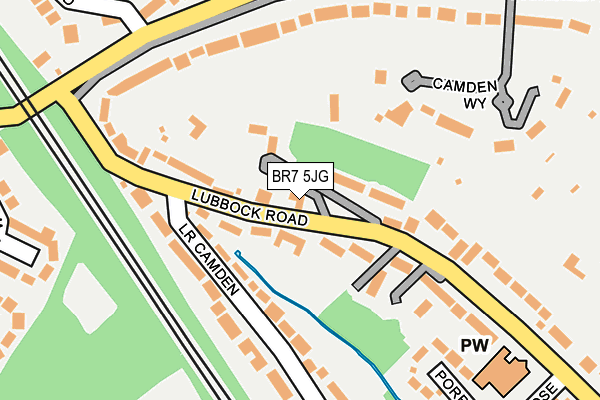 BR7 5JG map - OS OpenMap – Local (Ordnance Survey)