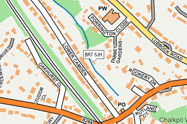 BR7 5JH map - OS OpenMap – Local (Ordnance Survey)